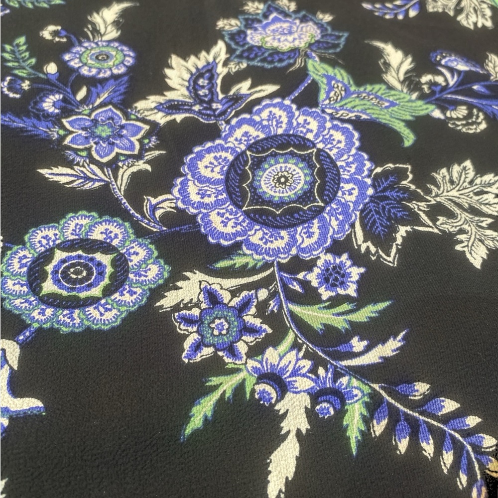 Lane Bryant Black Floral Notched Neck Women's Button-Up Blouse- Size 20 or 2X - Picture 8 of 11